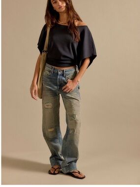 We the Free Stick Around Mid-Rise Straight Curve Jeans